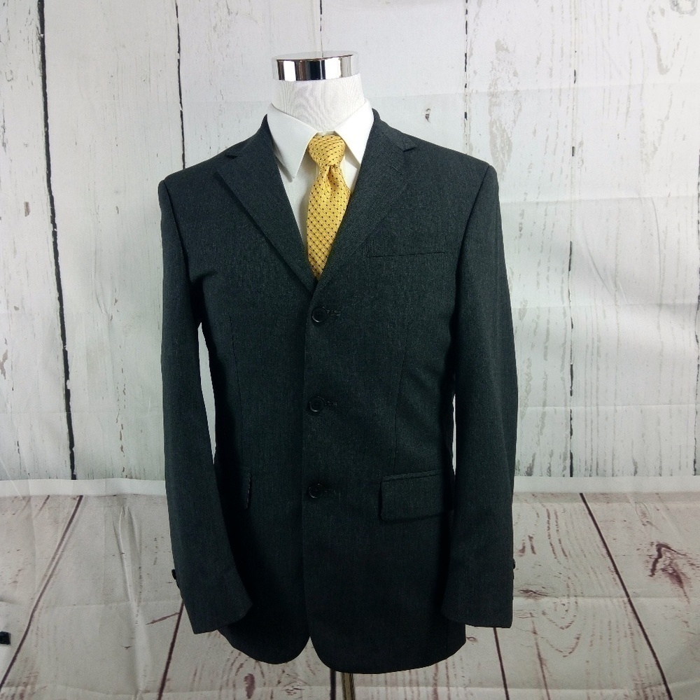 Oscar de la Renta Freedom 38R Dark Gray Suit Blazer Sport Coat